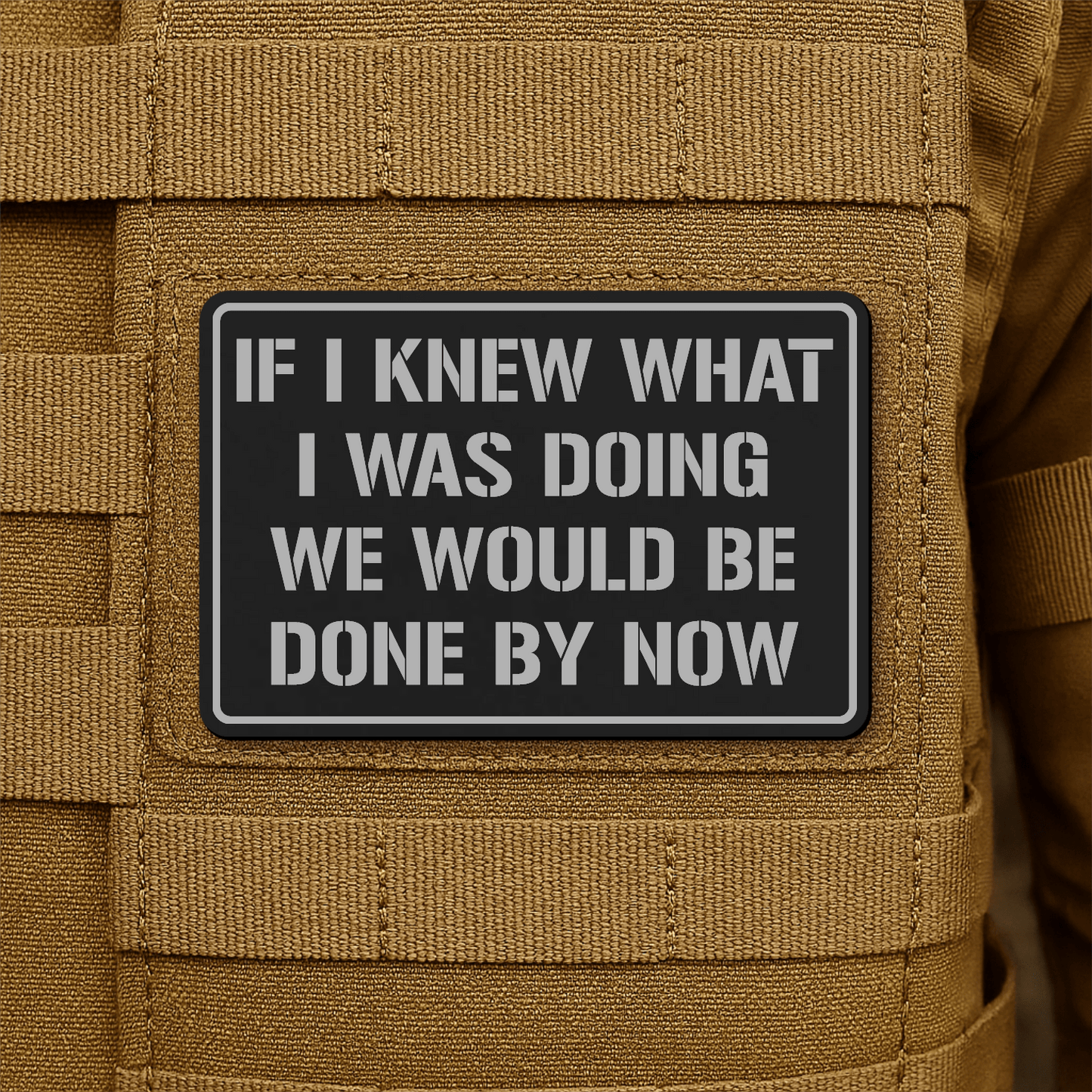I Don't Know What I'm Doing Morale Patch 2"x3" Hook & Loop | Made in USA - LoneStar Adhesive