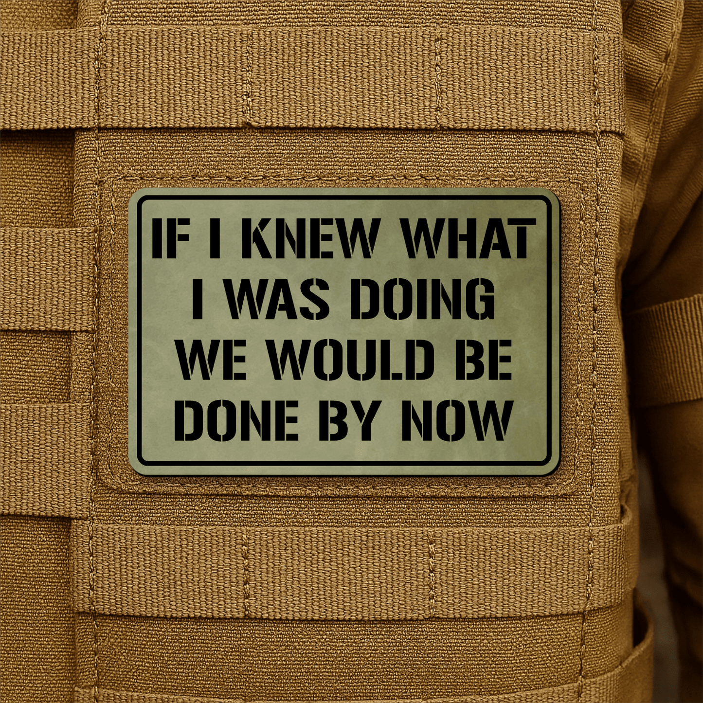 I Don't Know What I'm Doing Morale Patch 2"x3" Hook & Loop | Made in USA - LoneStar Adhesive