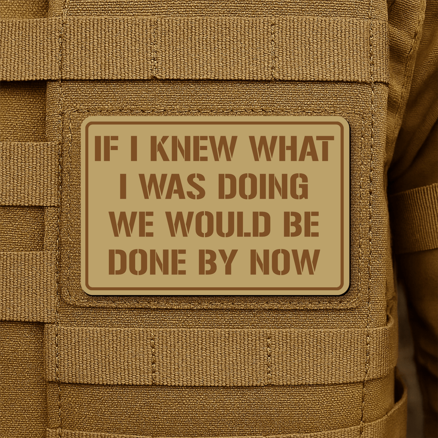 I Don't Know What I'm Doing Morale Patch 2"x3" Hook & Loop | Made in USA - LoneStar Adhesive