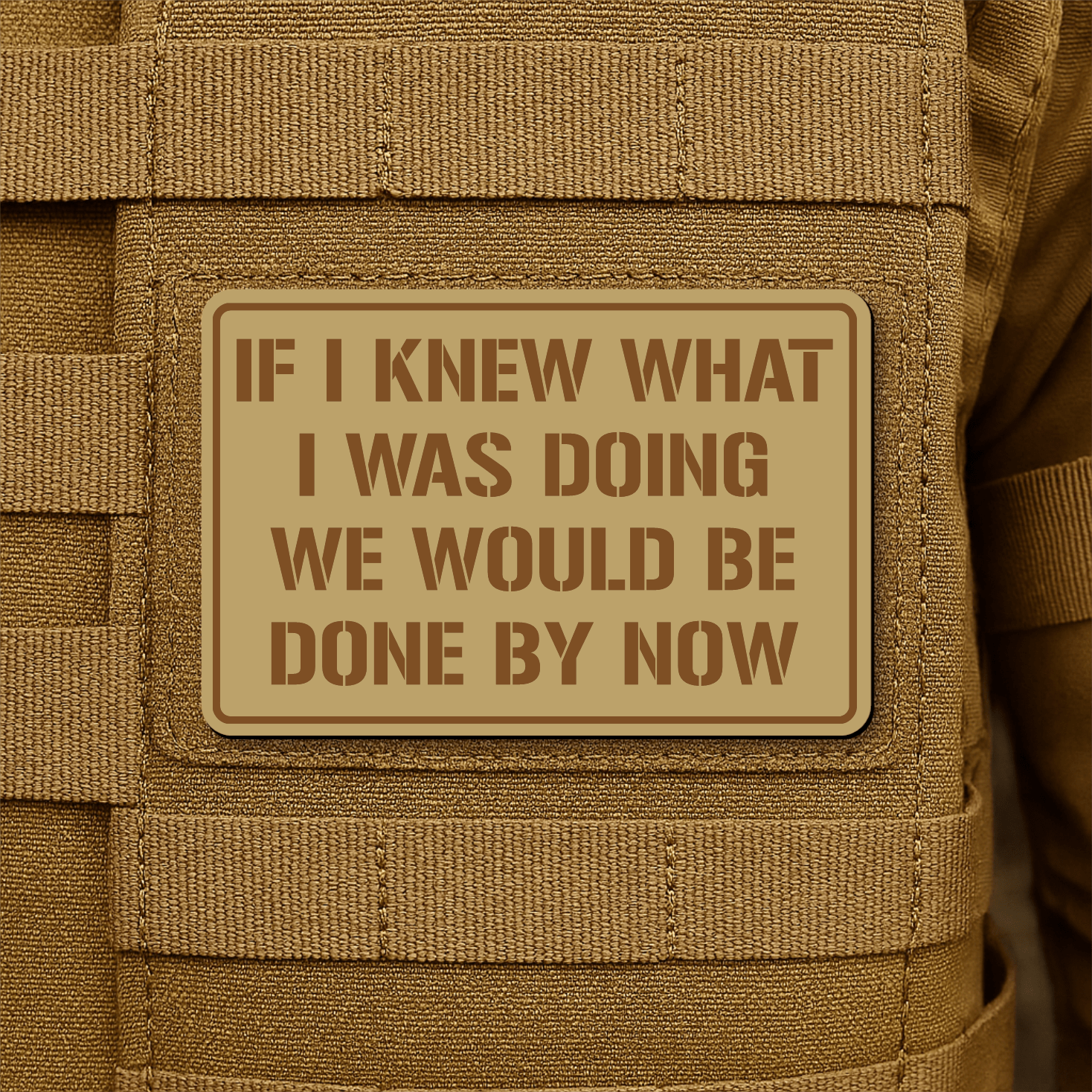 I Don't Know What I'm Doing Morale Patch 2"x3" Hook & Loop | Made in USA - LoneStar Adhesive