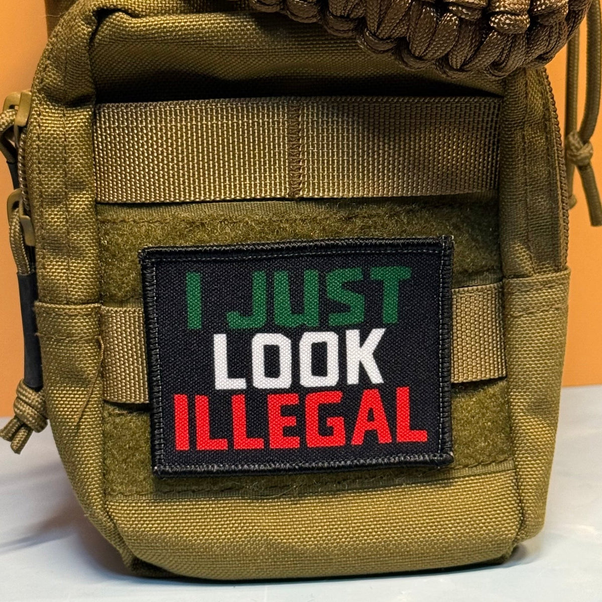 I Just Look Illegal Funny Morale Patch, 2x3" | Made in USA | VELCRO® Brand Hook Backing - #LoneStar Adhesive#