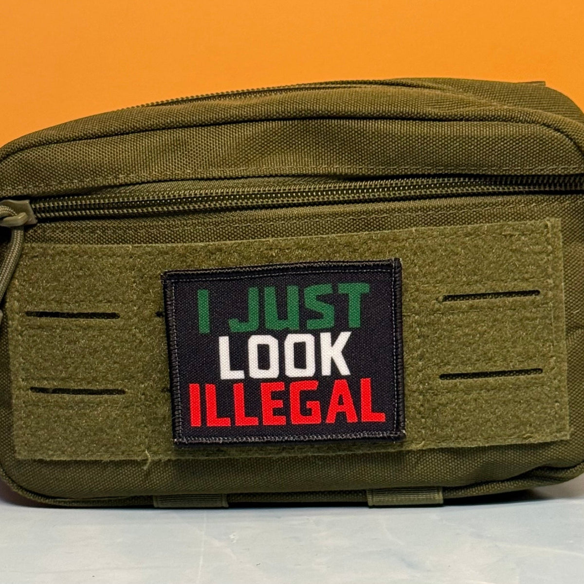 I Just Look Illegal Funny Morale Patch, 2x3" | Made in USA | VELCRO® Brand Hook Backing - #LoneStar Adhesive#