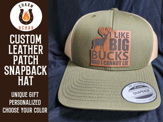 I Like Big Bucks and I Cannot Lie Leather Patch Trucker Hats - Classic Colors - #LoneStar Adhesive#