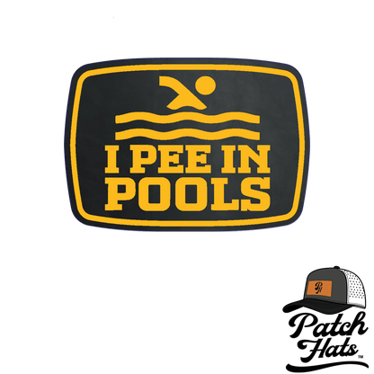 I Pee in Pools Leatherette Patch - LoneStar Adhesive
