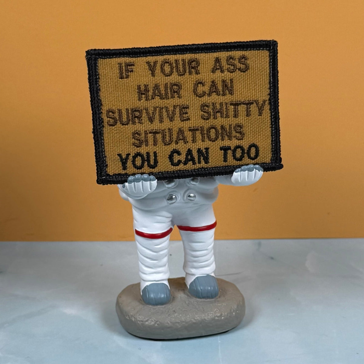 If Your Ass Hair Can Survive Funny Tactical Morale Patch, 2x3" | Made in USA | VELCRO® Brand Hook Backing - LoneStar Adhesive