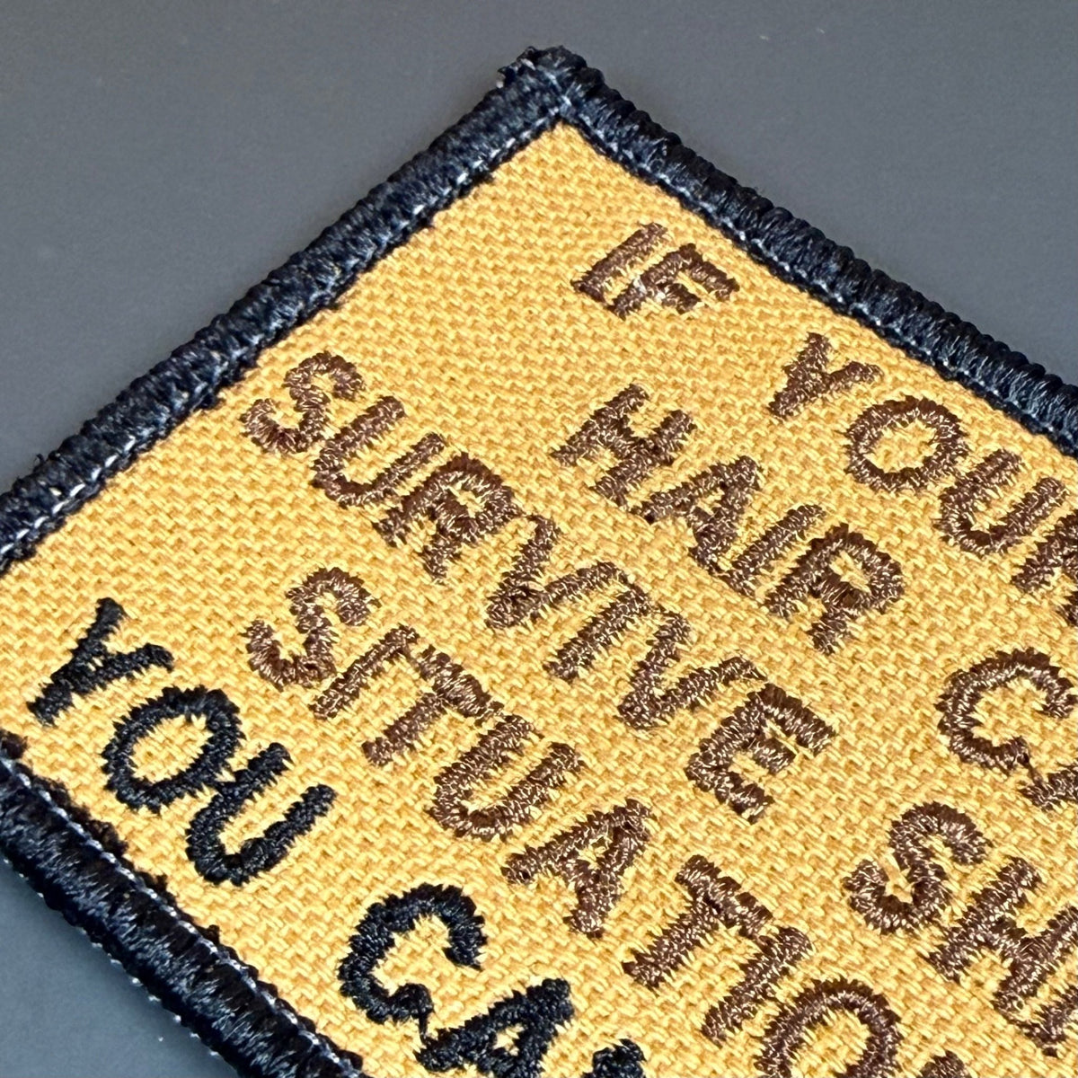 If Your Ass Hair Can Survive Funny Tactical Morale Patch, 2x3" | Made in USA | VELCRO® Brand Hook Backing - LoneStar Adhesive