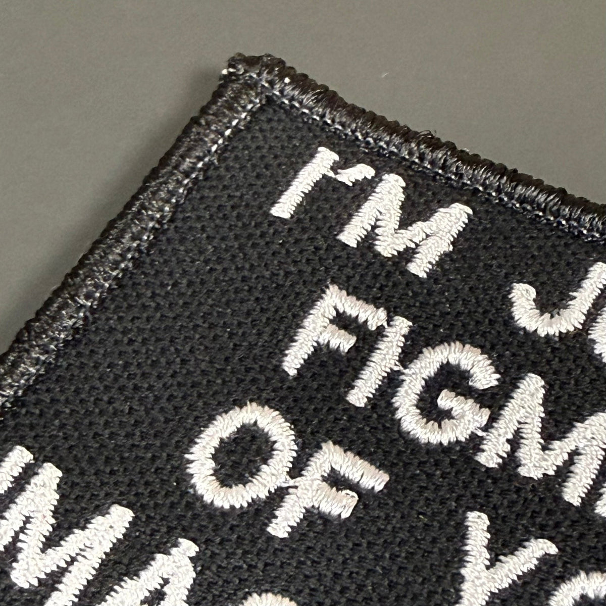 I'm Just A Figment Of Your Imagination Funny Morale Patch, 2x3" | Made in USA | VELCRO® Brand Hook Backing - LoneStar Adhesive