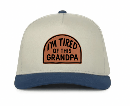 "I'm Tired of This Grandpa" Leatherette Patches - LoneStar Adhesive