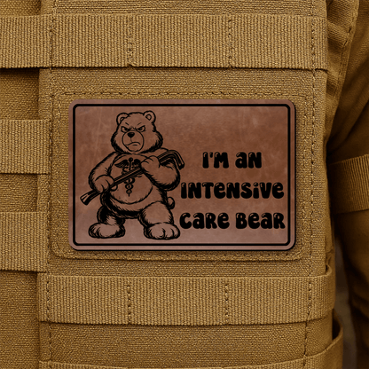 Intensive Care Bear Morale Patch 2"x3" Hook & Loop | Made in USA - LoneStar Adhesive