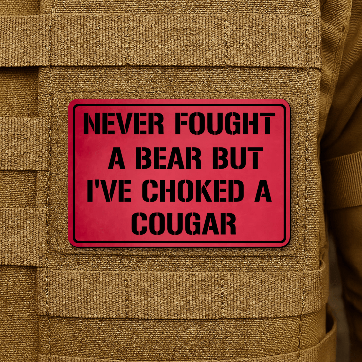 I’ve Choked A Cougar Morale Patch 2"x3" Hook & Loop | Made in USA - LoneStar Adhesive