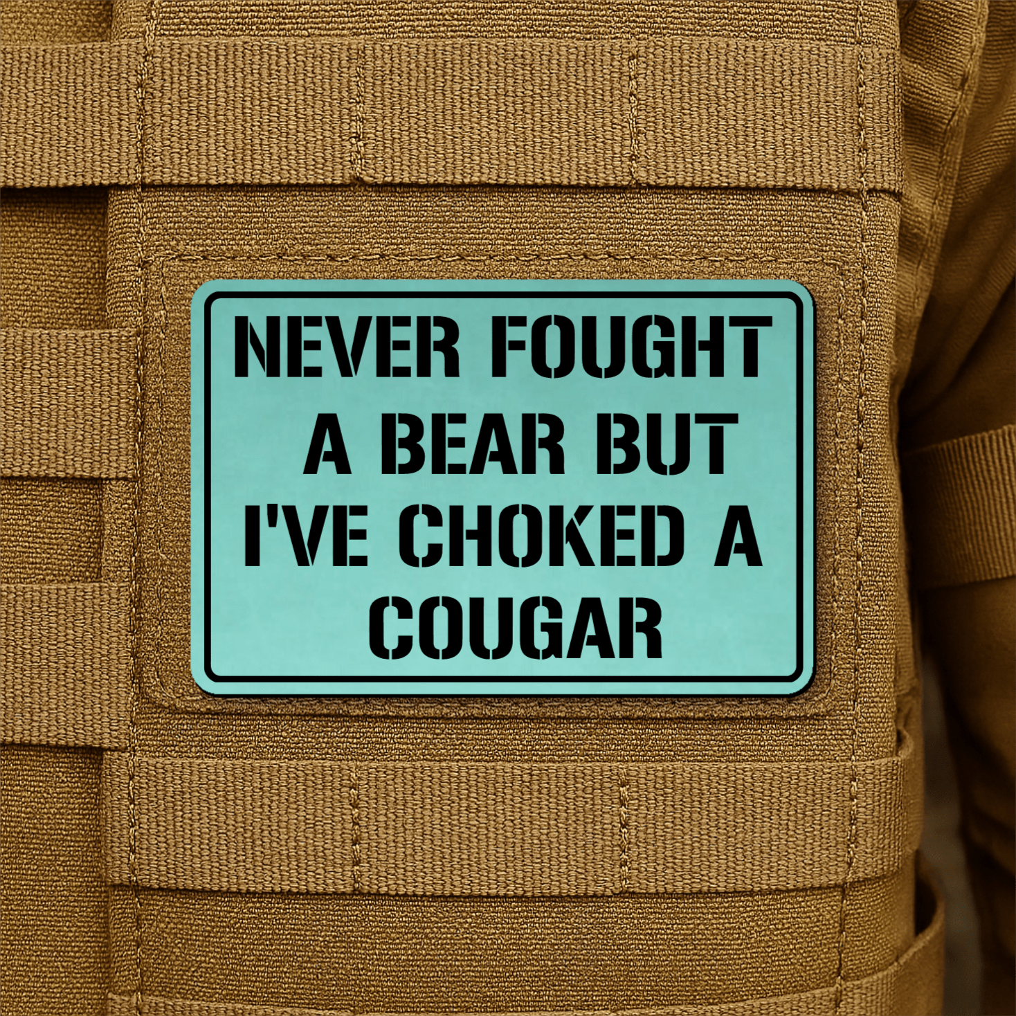 I’ve Choked A Cougar Morale Patch 2"x3" Hook & Loop | Made in USA - LoneStar Adhesive