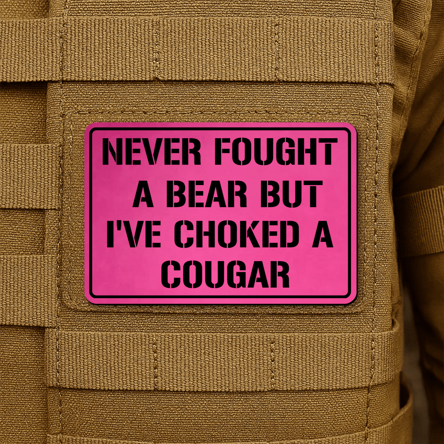 I’ve Choked A Cougar Morale Patch 2"x3" Hook & Loop | Made in USA - LoneStar Adhesive