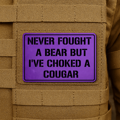 I’ve Choked A Cougar Morale Patch 2"x3" Hook & Loop | Made in USA - LoneStar Adhesive