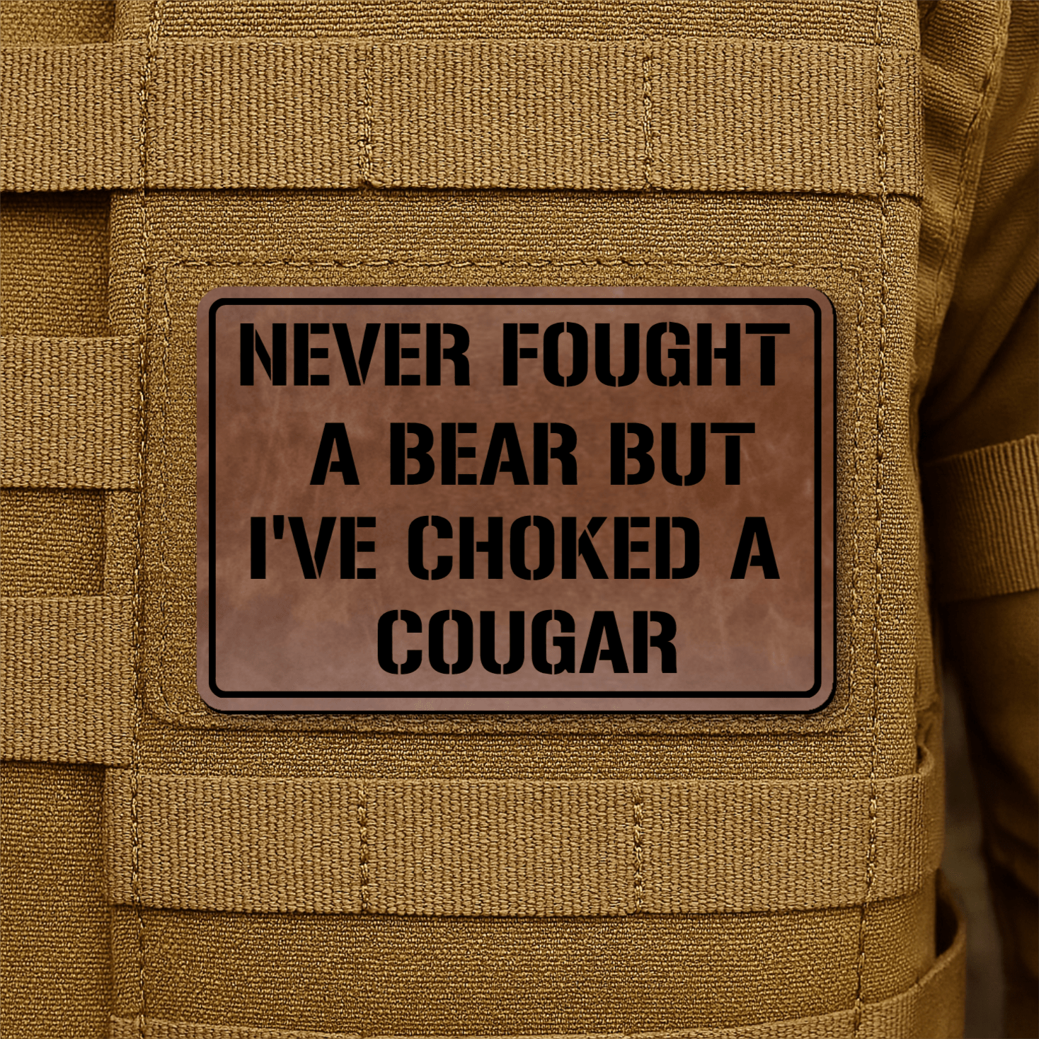 I’ve Choked A Cougar Morale Patch 2"x3" Hook & Loop | Made in USA - LoneStar Adhesive