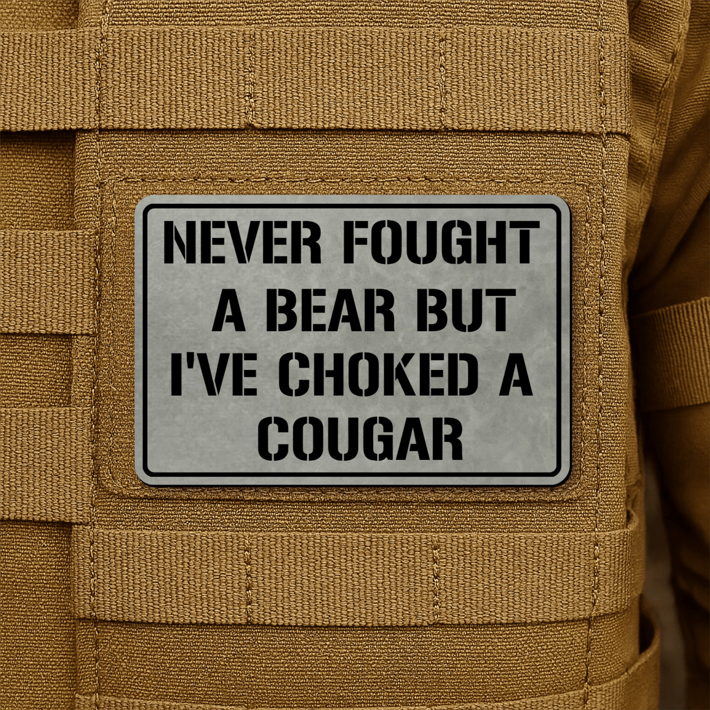 I’ve Choked A Cougar Morale Patch 2"x3" Hook & Loop | Made in USA - LoneStar Adhesive