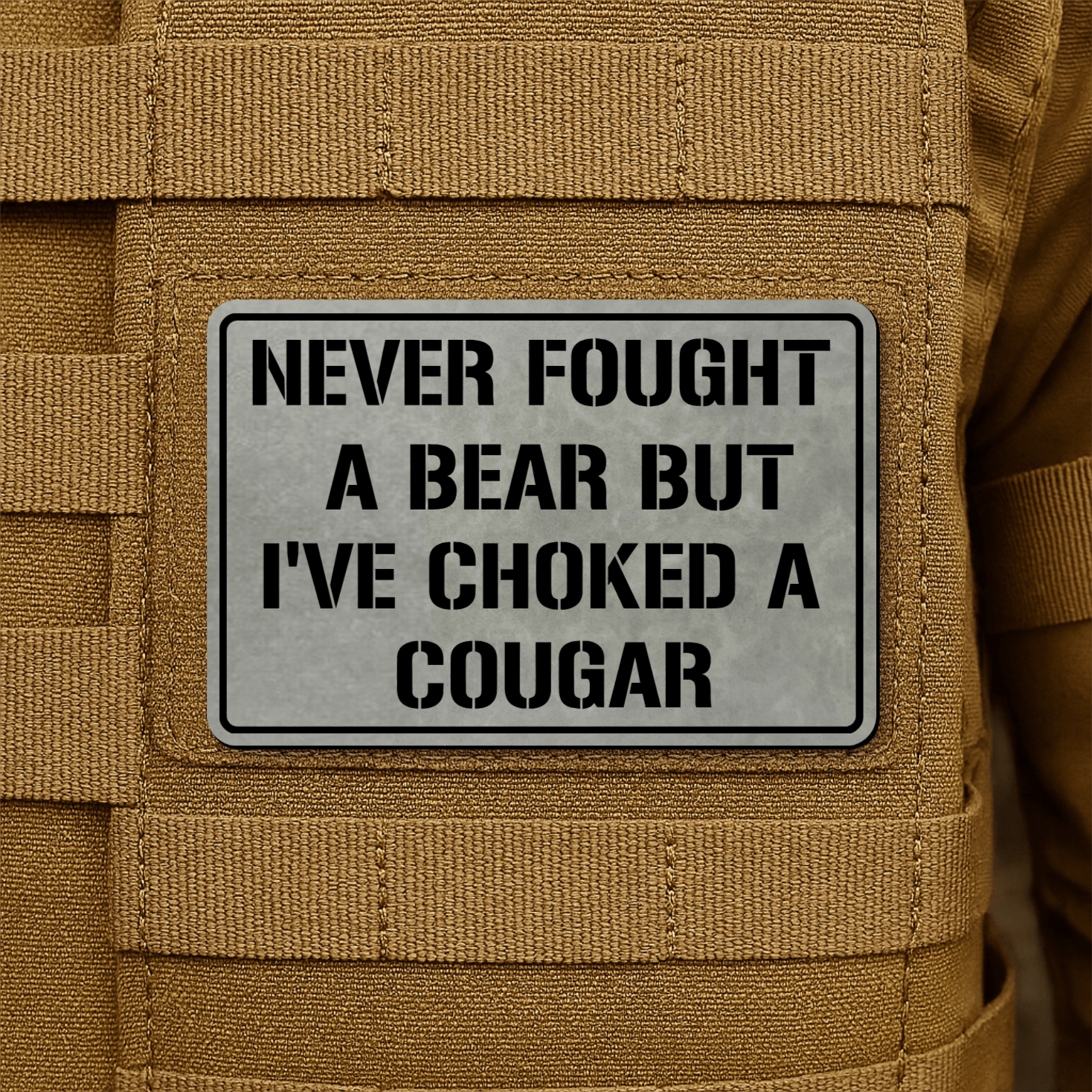 I’ve Choked A Cougar Morale Patch 2"x3" Hook & Loop | Made in USA - LoneStar Adhesive