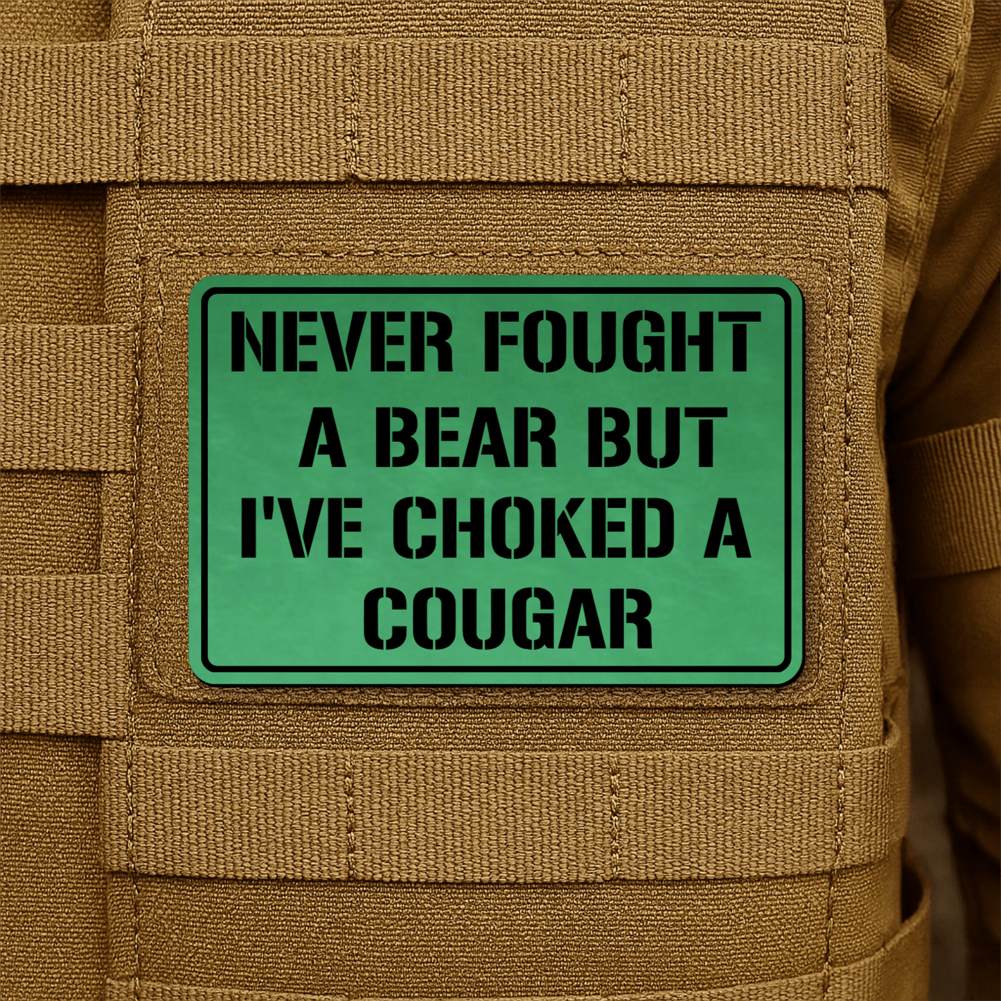 I’ve Choked A Cougar Morale Patch 2"x3" Hook & Loop | Made in USA - LoneStar Adhesive