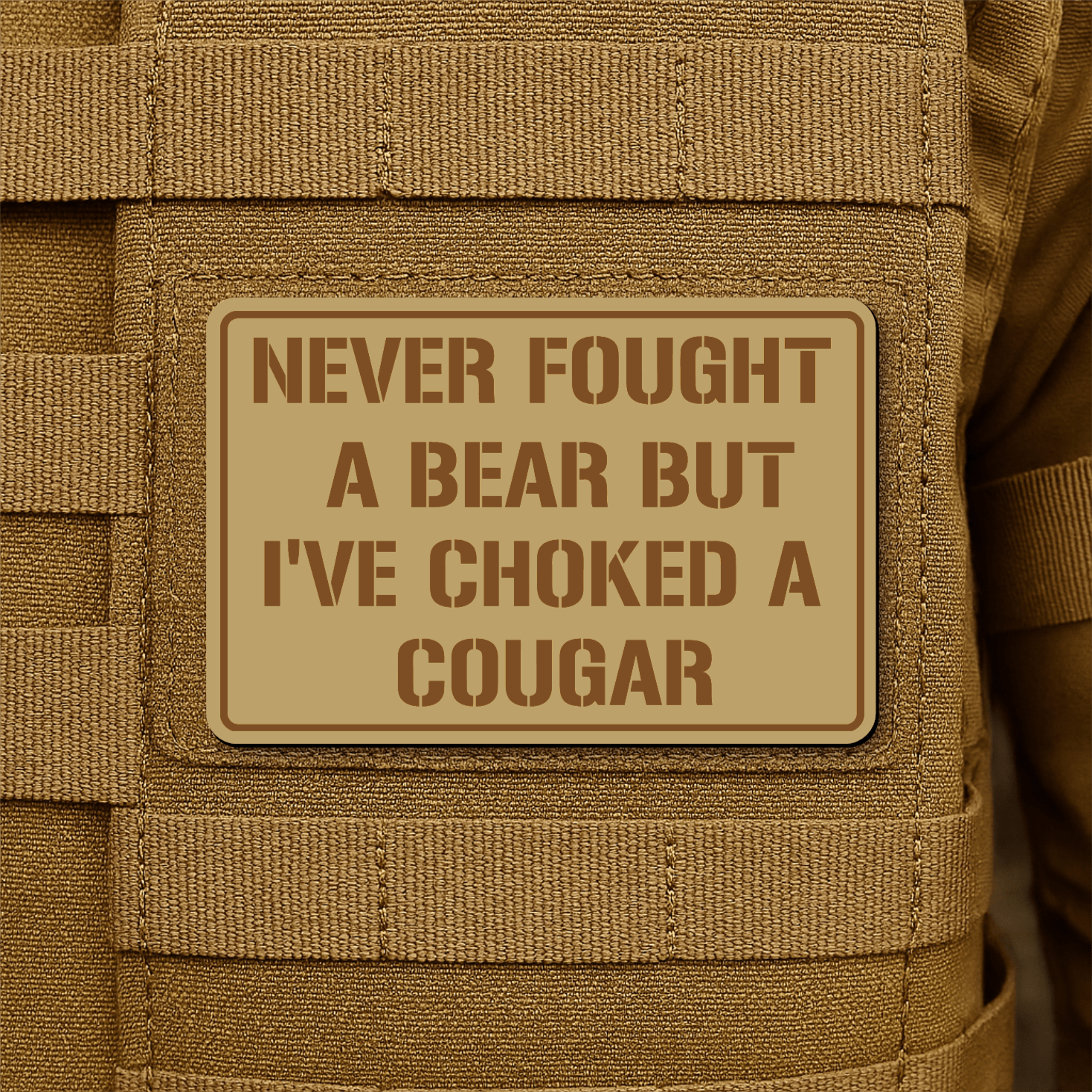 I’ve Choked A Cougar Morale Patch 2"x3" Hook & Loop | Made in USA - LoneStar Adhesive