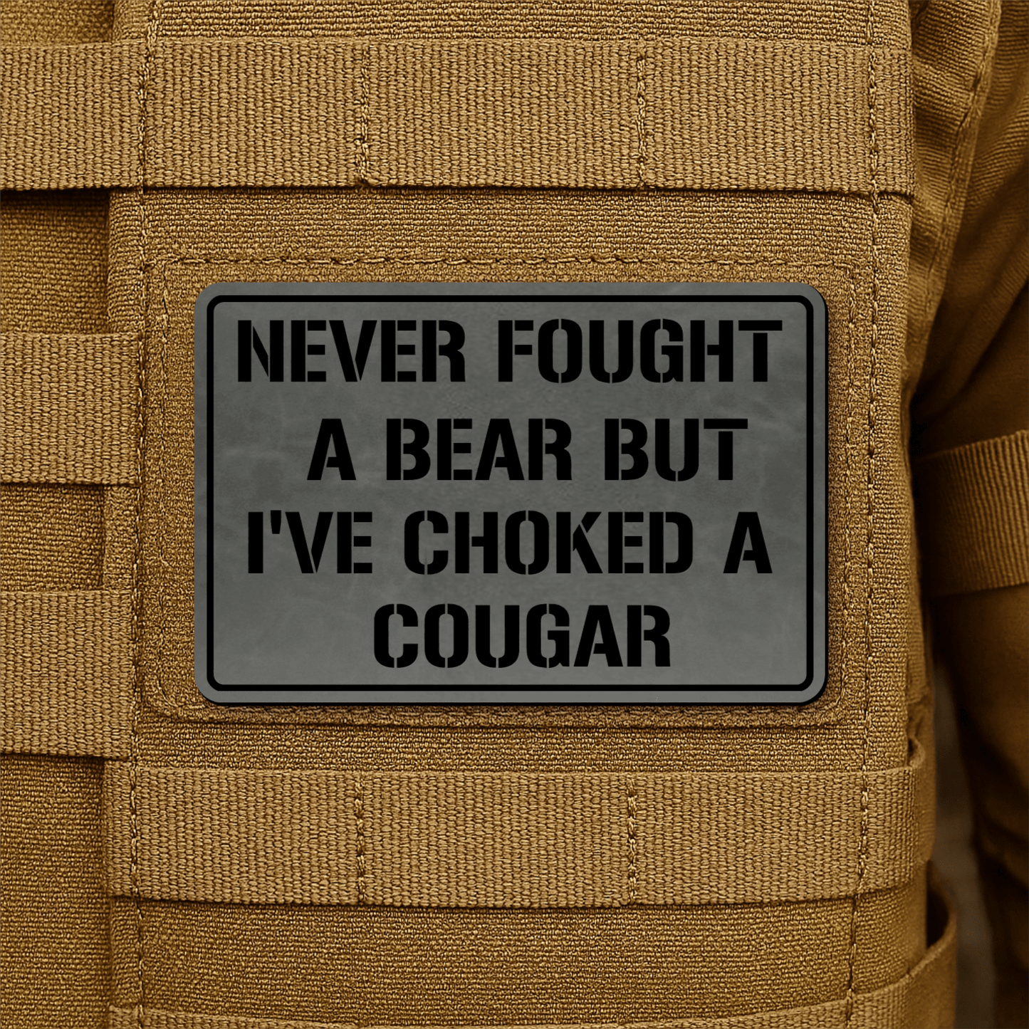 I’ve Choked A Cougar Morale Patch 2"x3" Hook & Loop | Made in USA - LoneStar Adhesive