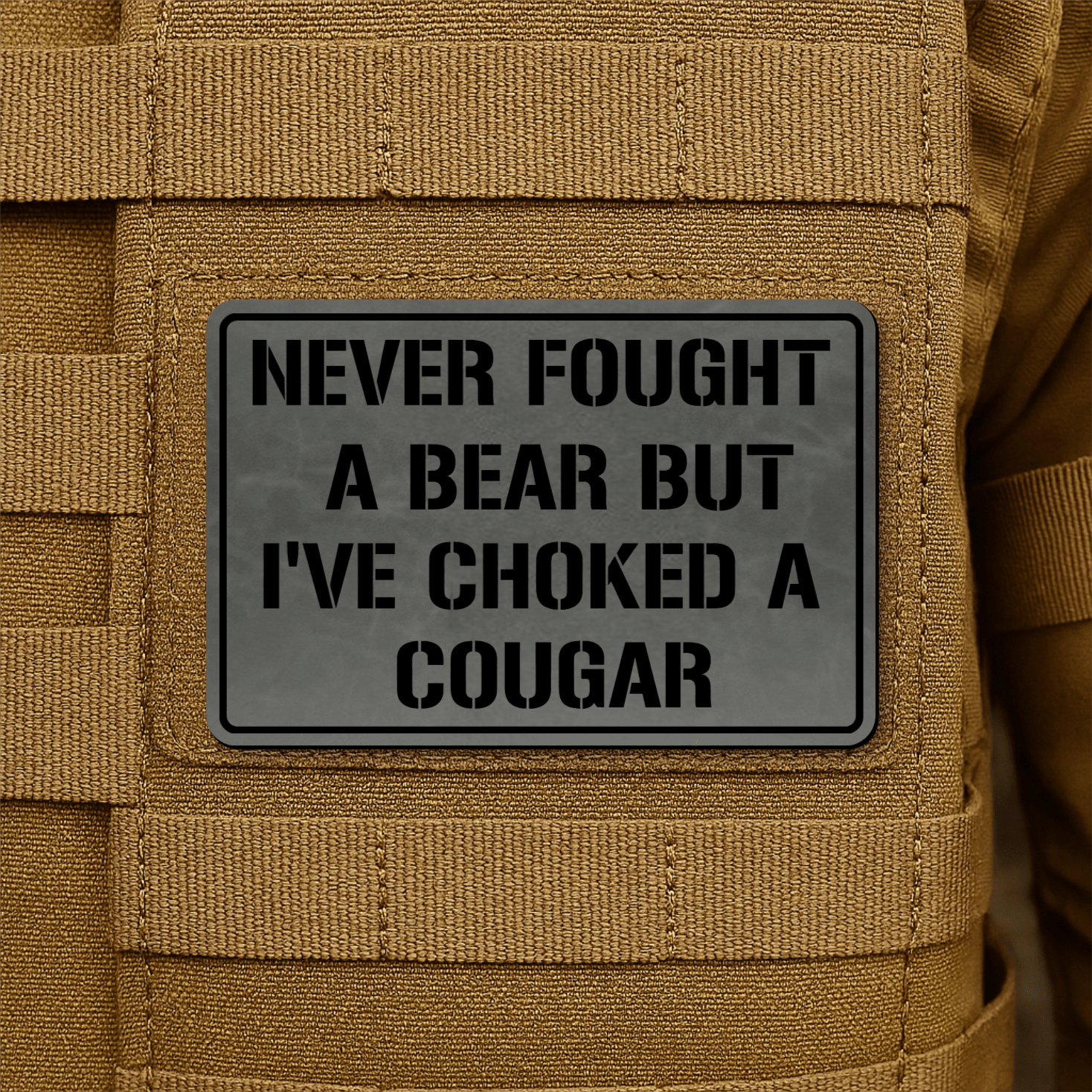 I’ve Choked A Cougar Morale Patch 2"x3" Hook & Loop | Made in USA - LoneStar Adhesive