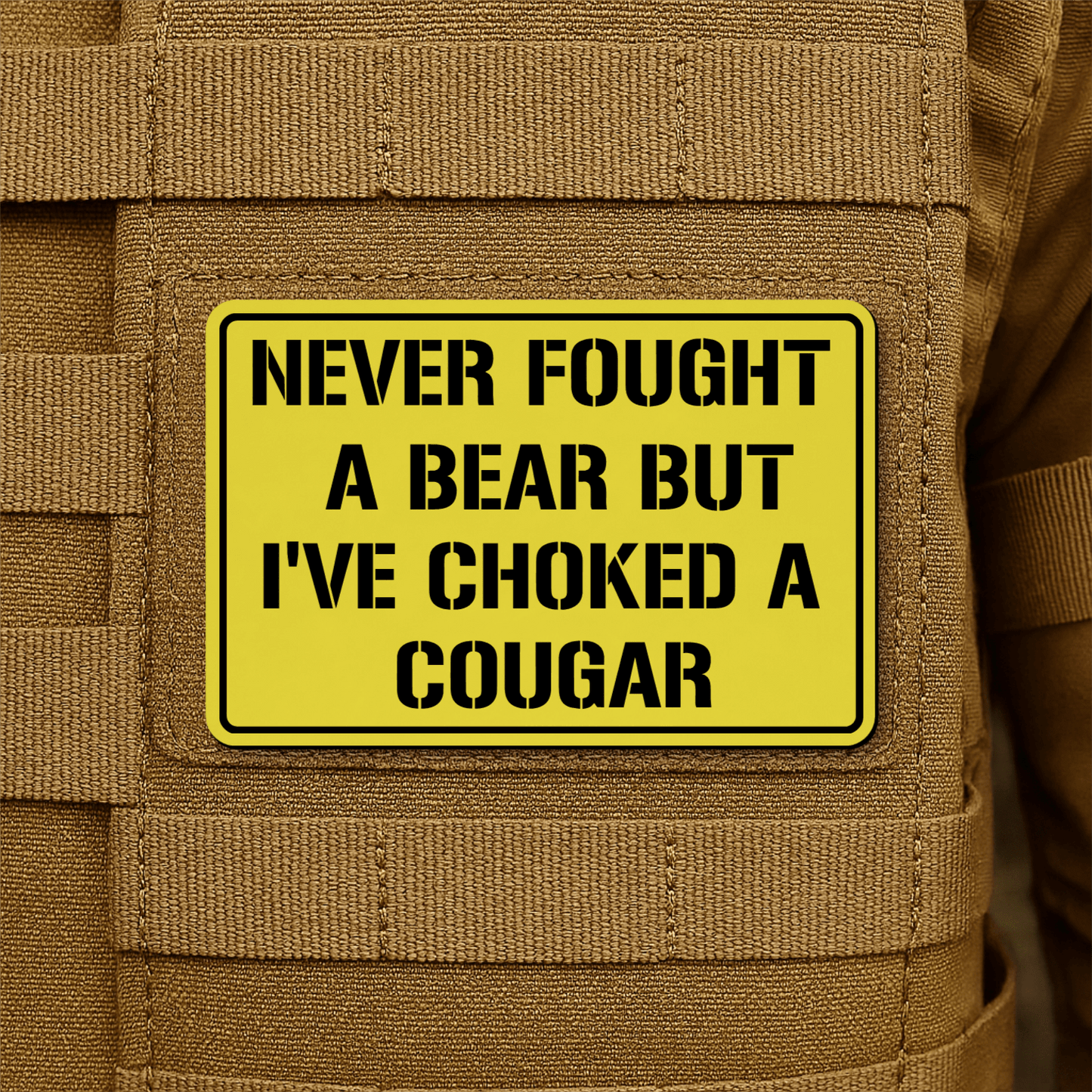 I’ve Choked A Cougar Morale Patch 2"x3" Hook & Loop | Made in USA - LoneStar Adhesive