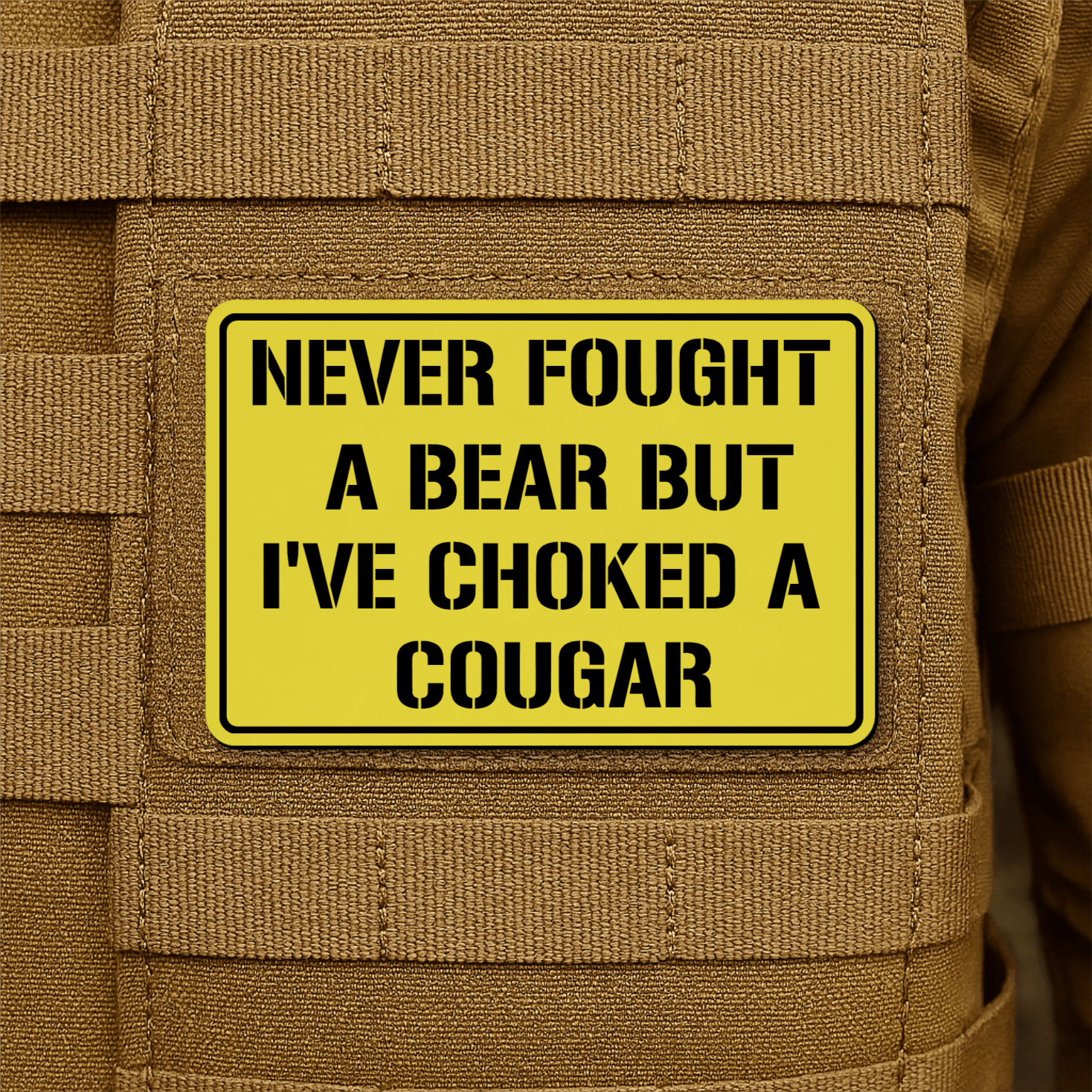 I’ve Choked A Cougar Morale Patch 2"x3" Hook & Loop | Made in USA - LoneStar Adhesive