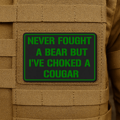 I’ve Choked A Cougar Morale Patch 2"x3" Hook & Loop | Made in USA - LoneStar Adhesive