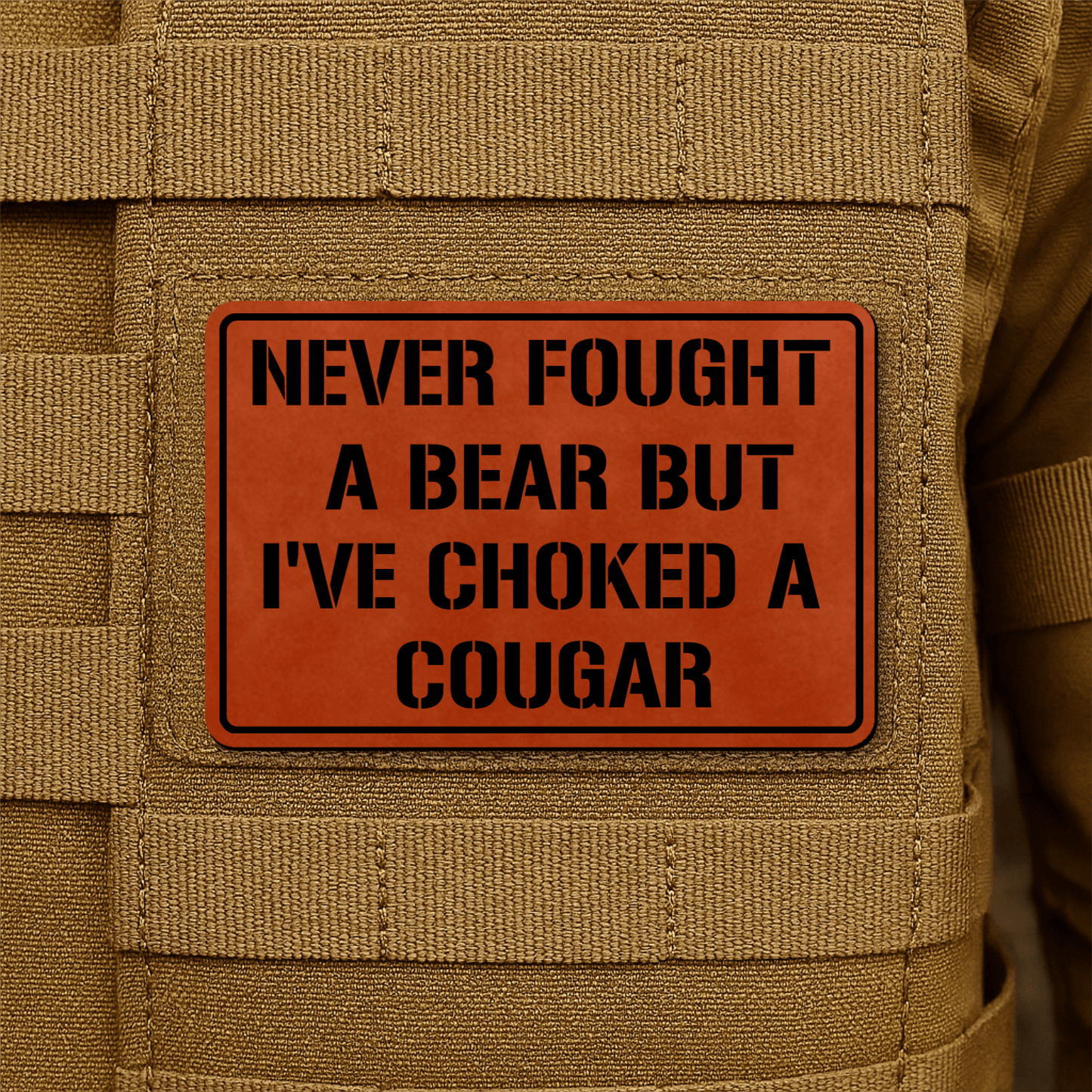 I’ve Choked A Cougar Morale Patch 2"x3" Hook & Loop | Made in USA - LoneStar Adhesive