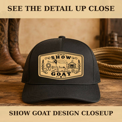 Goat Livestock Show SVG Bundle, 16 Western Hat Patch Designs, 4H FFA Goat Show Laser Files, Leatherette Patch Digital Download
