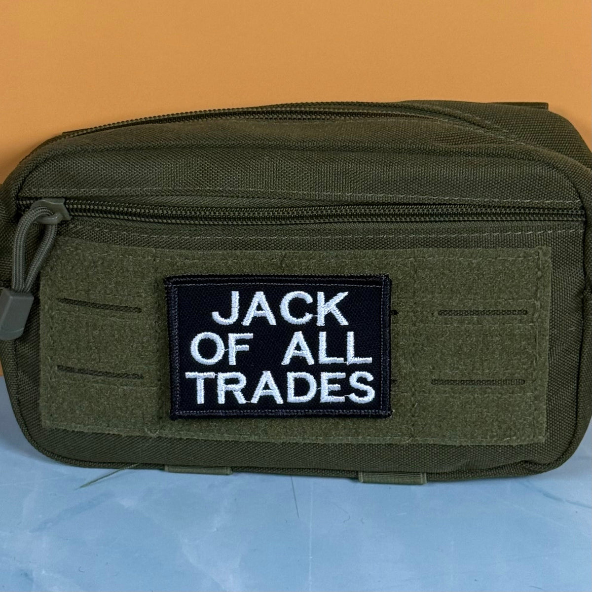 Jack Of All Trades Funny Morale Patch, 2x3" | Made in USA | VELCRO® Brand Hook Backing - LoneStar Adhesive