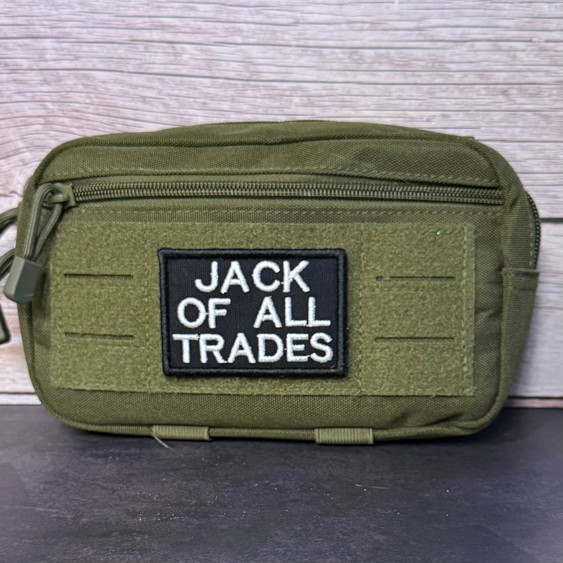 Jack Of All Trades Funny Morale Patch, 2x3" | Made in USA | VELCRO® Brand Hook Backing - LoneStar Adhesive