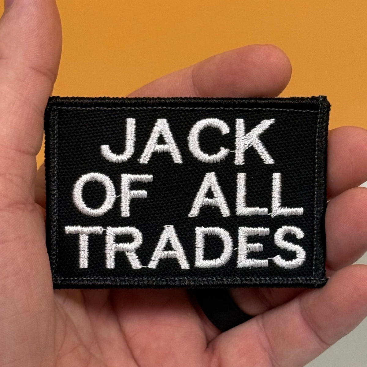 Jack Of All Trades Funny Morale Patch, 2x3" | Made in USA | VELCRO® Brand Hook Backing - LoneStar Adhesive