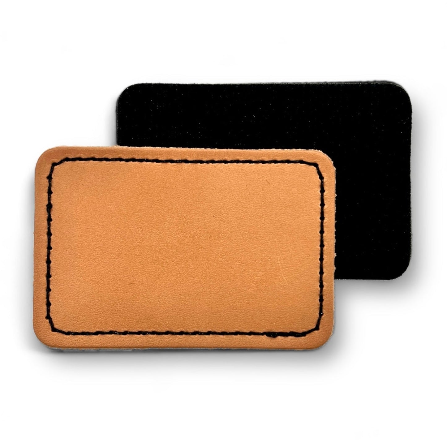Jersey Tan Stitched Leather Hook & Loop Patches - #LoneStar Adhesive#