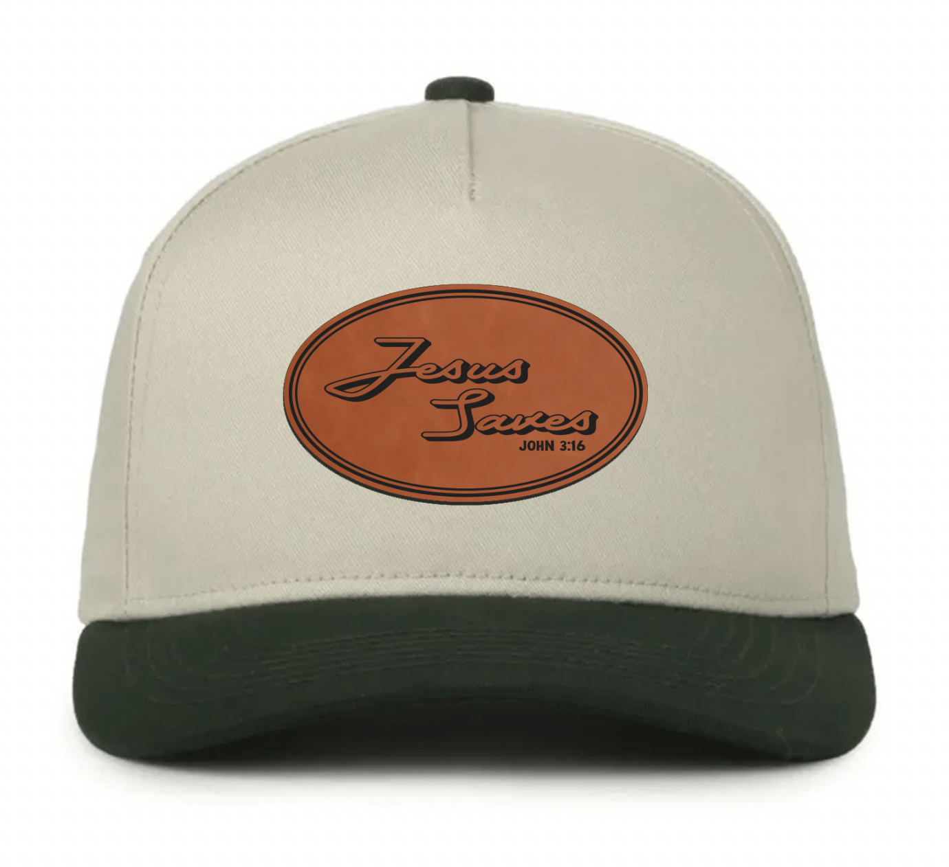 "Jesus Saves" Leatherette Patches - LoneStar Adhesive