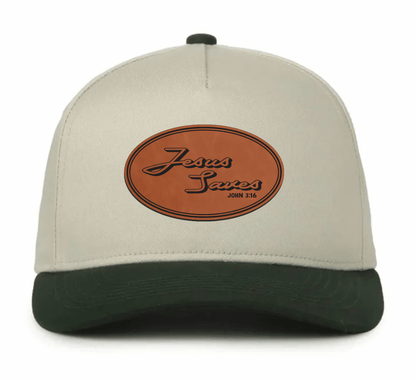 "Jesus Saves" Leatherette Patches - LoneStar Adhesive