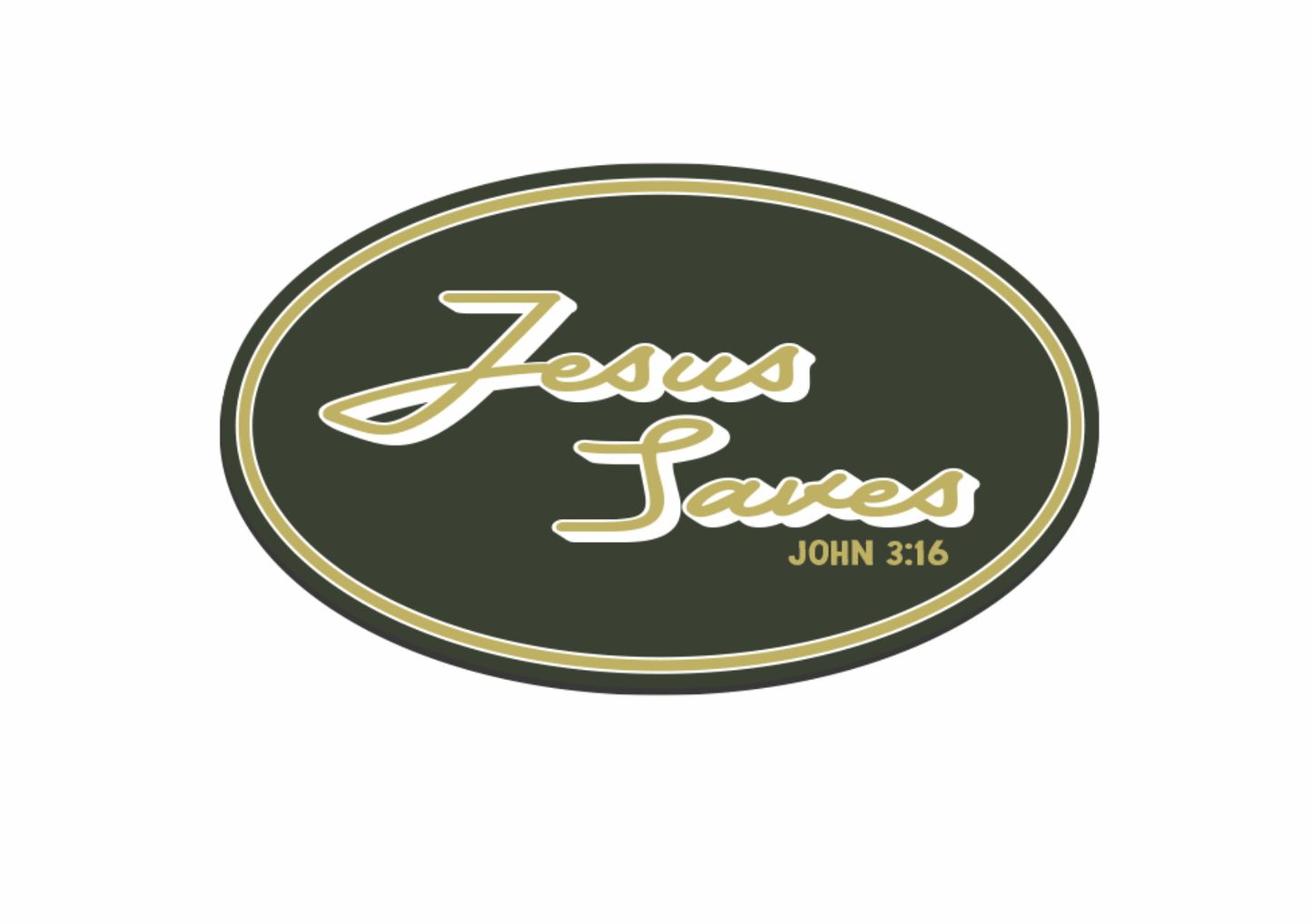 "Jesus Saves" UV Printed Patches - LoneStar Adhesive
