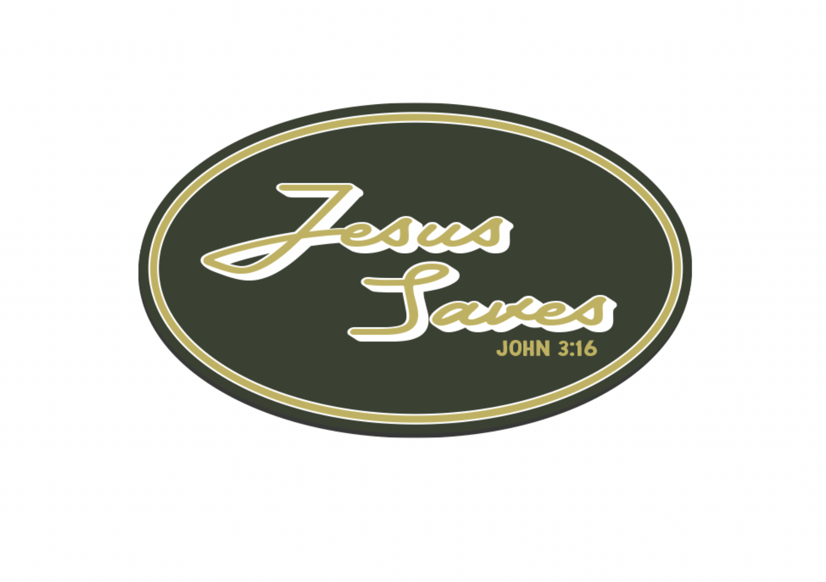 "Jesus Saves" UV Printed Patches - LoneStar Adhesive