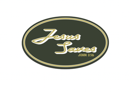 "Jesus Saves" UV Printed Patches - LoneStar Adhesive