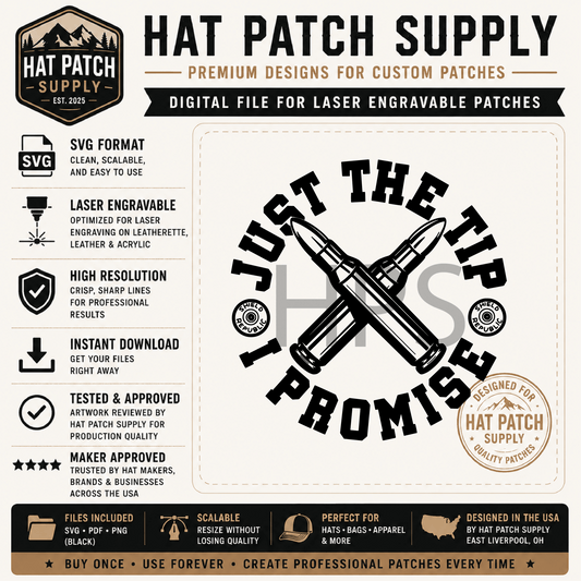 Just The Tip Hat Patch SVG - LoneStar Adhesive