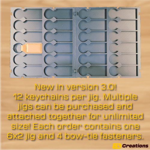 Keychain jig for laser engraving (2x5) - LoneStar Adhesive