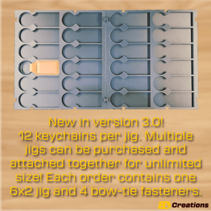 Keychain jig for laser engraving (2x5) - LoneStar Adhesive