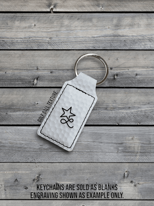 Keychains: Golf Ball Texture Premium Leatherette™ - #LoneStar Adhesive#