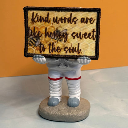 Kind Words Are Honey Sweet Bee Printed Morale Patch, 2x3" | VELCRO® Brand Hook Backing - #LoneStar Adhesive#