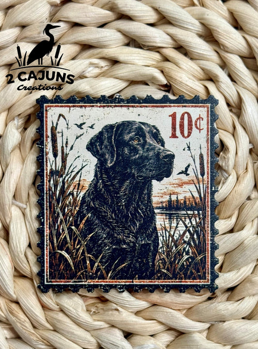 Labrador Vintage Stamp UV Printed Hat Patch - LoneStar Adhesive