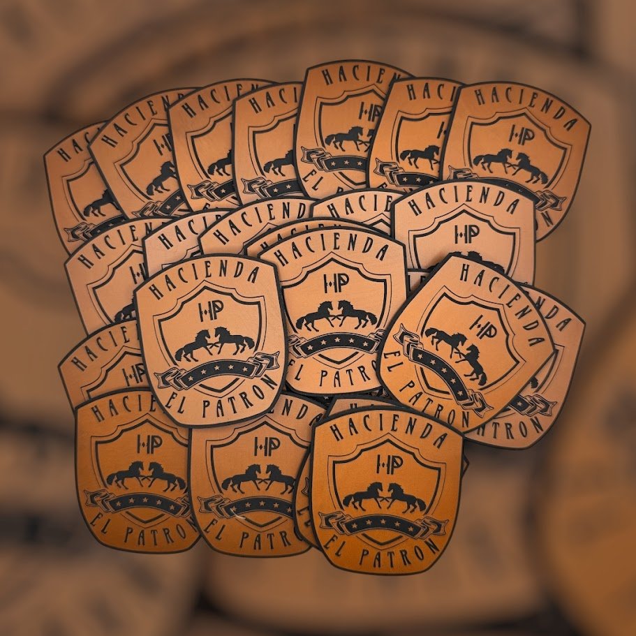 Laser Engraved Leatherette Patches - LoneStar Adhesive