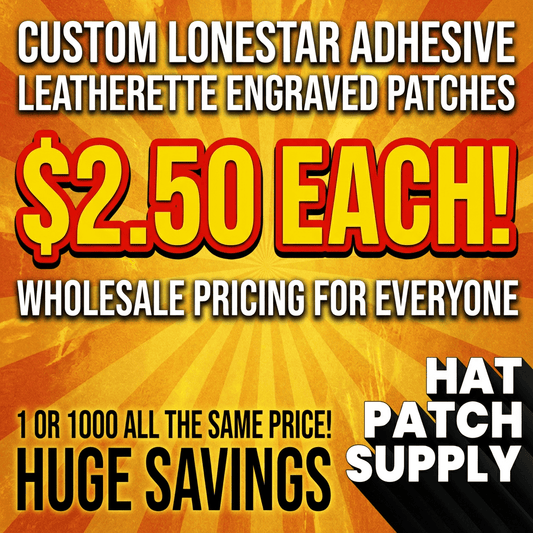 Laser Engraved Leatherette Patches - LoneStar Adhesive
