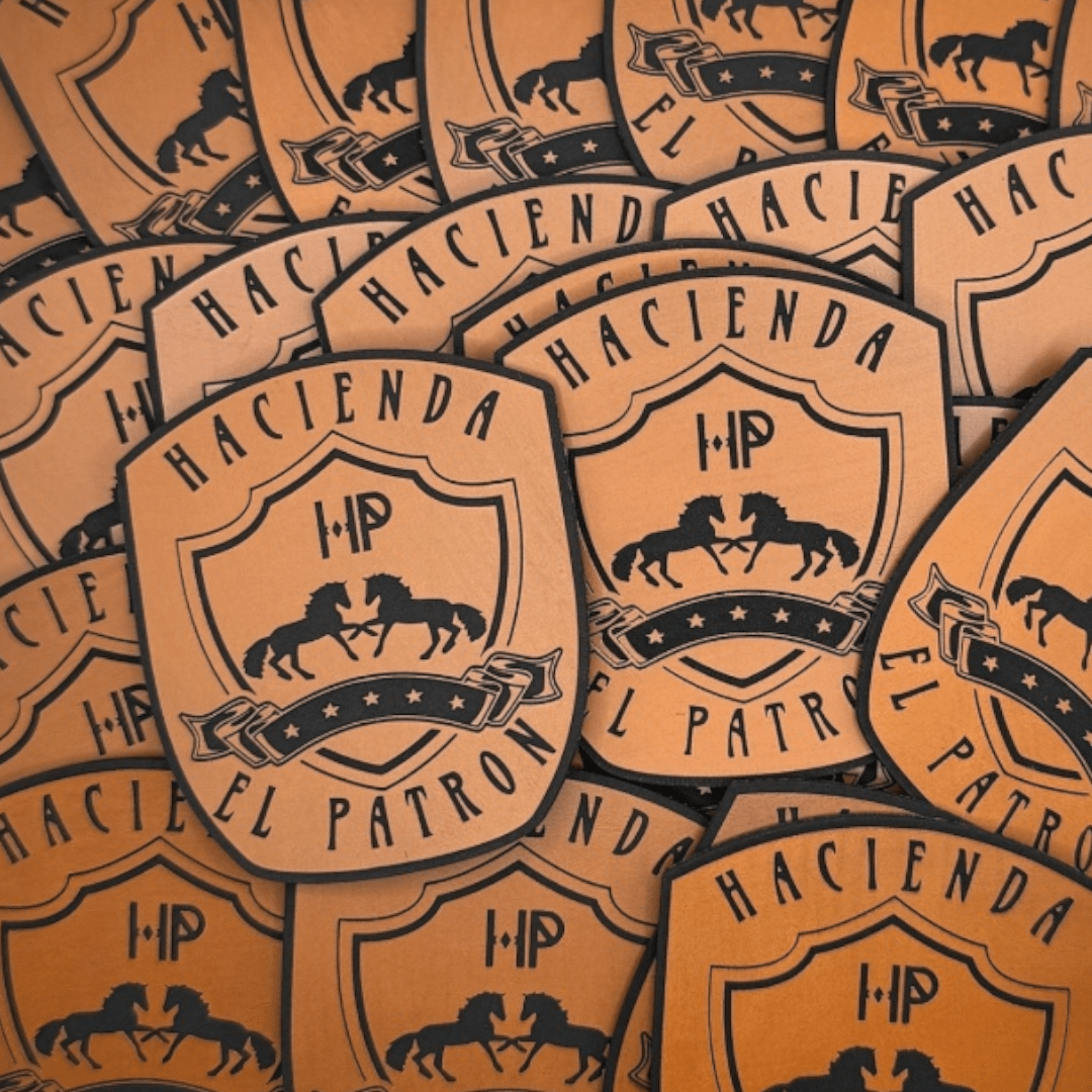 Laser Engraved NO - FOAM Leatherette Patches - LoneStar Adhesive