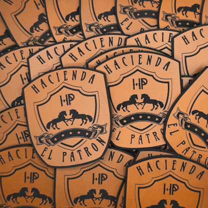 Laser Engraved NO - FOAM Leatherette Patches - LoneStar Adhesive