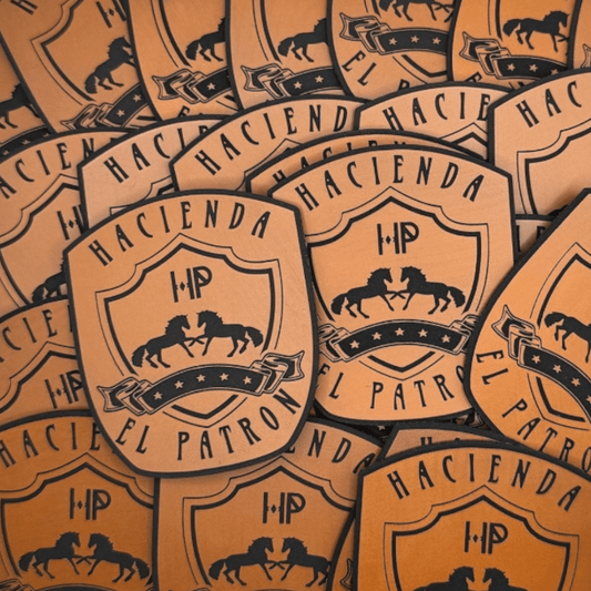 Laser Engraved NO - FOAM Leatherette Patches - LoneStar Adhesive