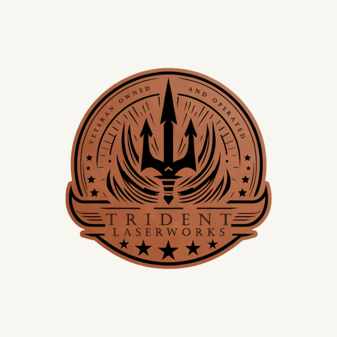 Laser Engraved NO - FOAM Leatherette Patches - LoneStar Adhesive